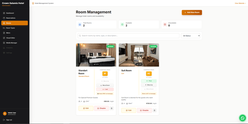 Crown Salamis Hotel - Restaurant Management