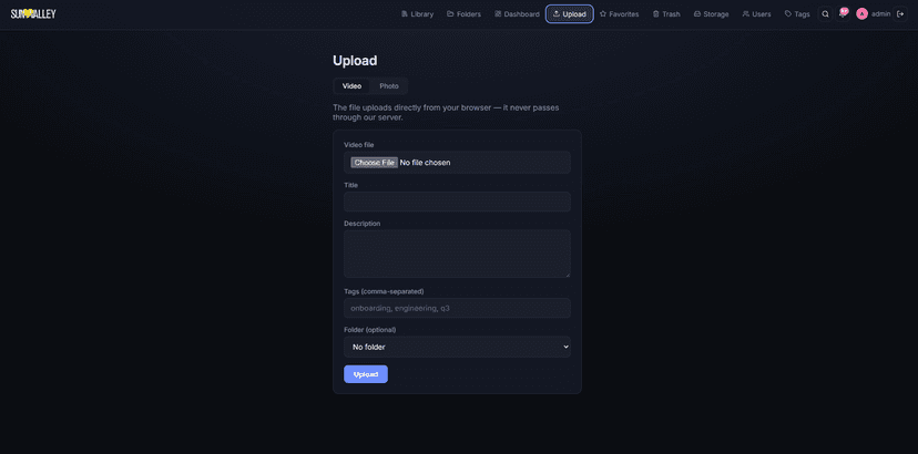 Corporate Media Library - Direct-to-CDN Upload